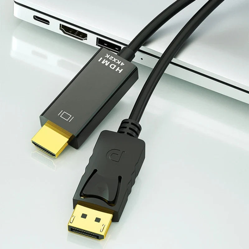 1.8M DisplayPort to HDMI Cable 4K DP Adapter – PC TV Monitor
