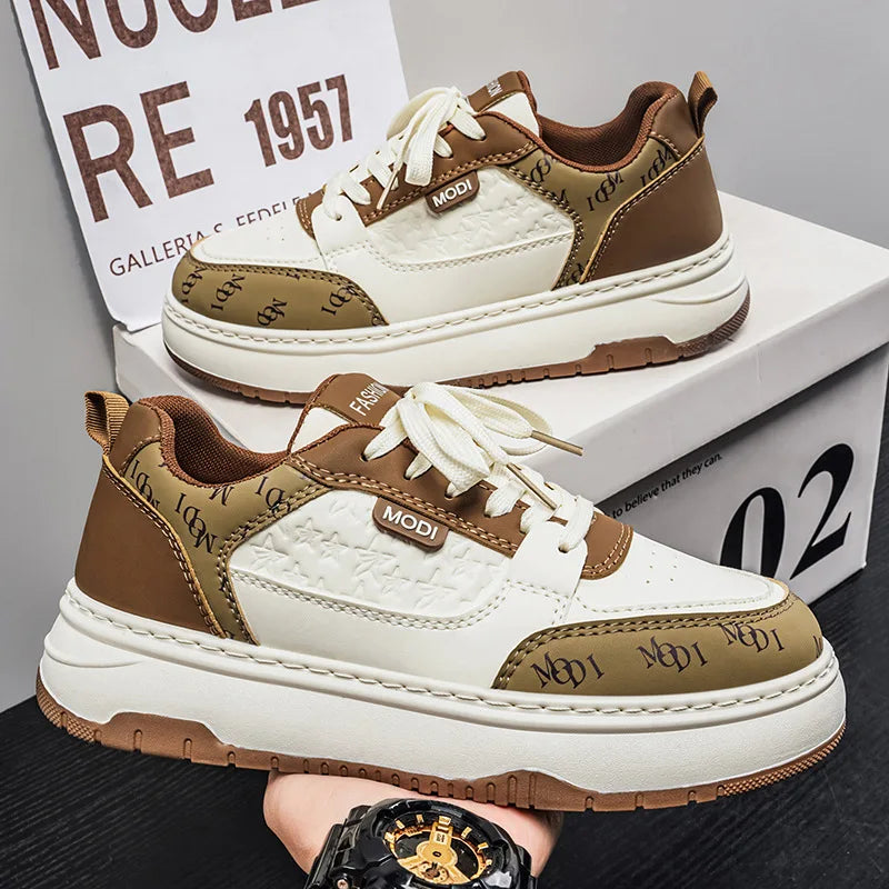 Men's Breathable Casual Sneakers – Lace-Up Fashion Trainers