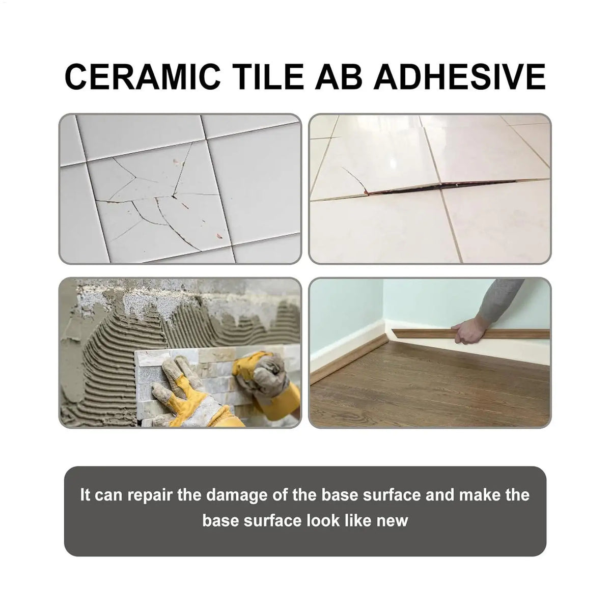 Ceramic Tile Crack Filler Paste – Fast-Drying Grout Repair 50ml