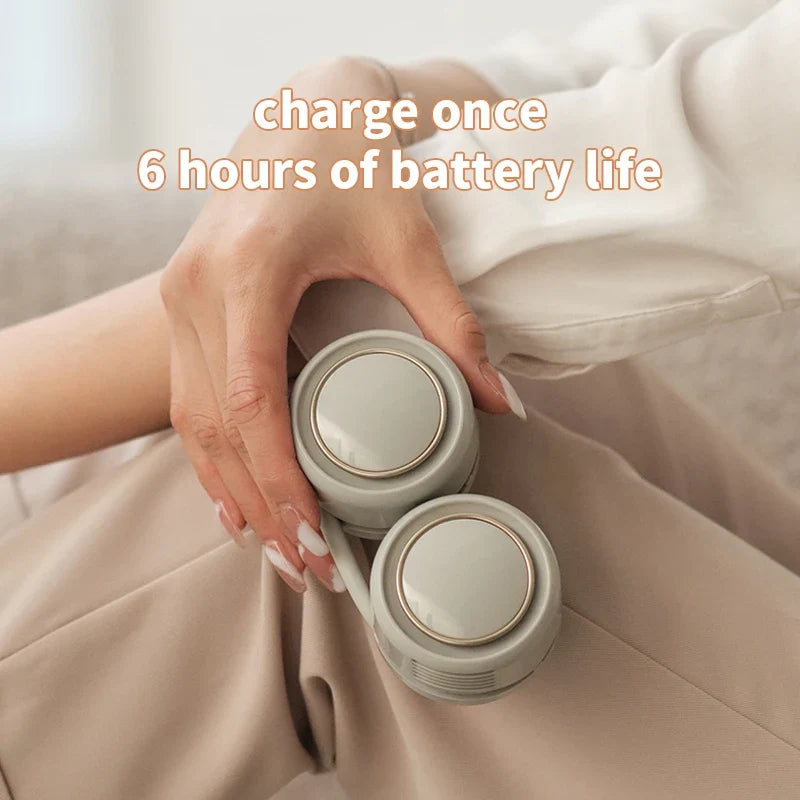 Portable Bladeless Neck Fan – USB Rechargeable, 3-Speed
