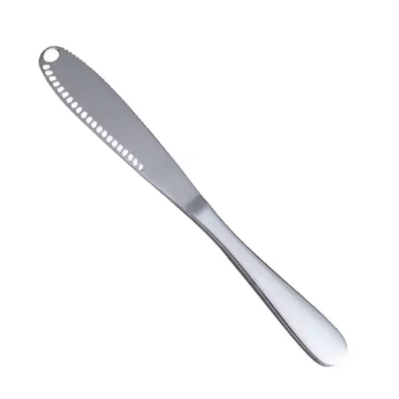 Stainless Steel Butter Knife Tableware Cheese Holes Spread Cream