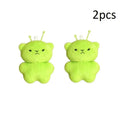 Green Alien Cat Plush Keychain – Cute Stuffed Animal Charm