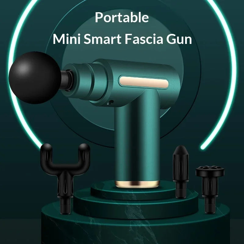 Mini Fascia Gun | Portable Rechargeable Multi-Head Massager