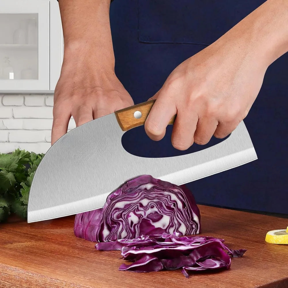 PLYS Meat Cleaver Knife – Sharp Stainless Steel Chef Cleaver