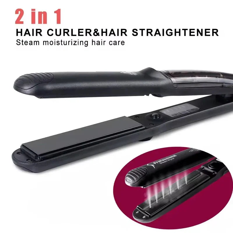 URGGU Steam Ceramic Hair Straightener – LED & PTC Plate