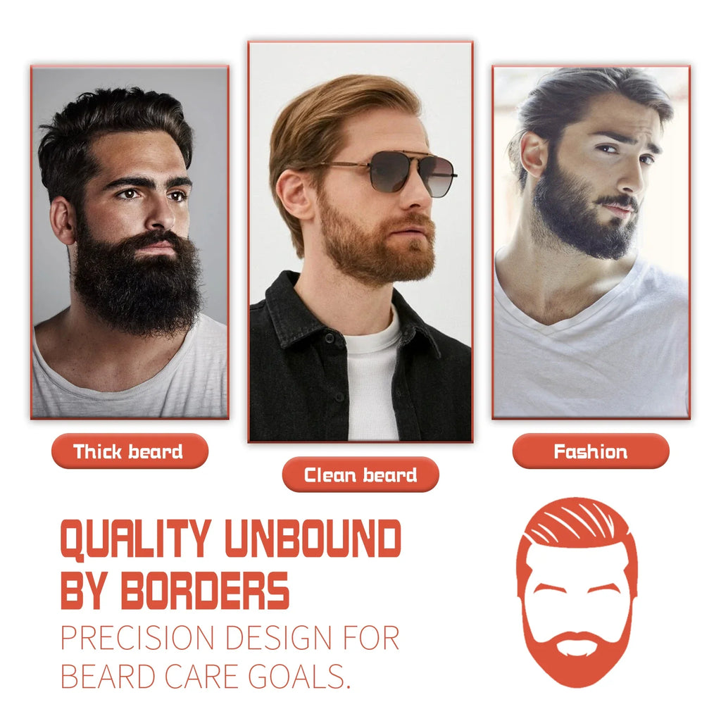 Beard Thickening Microneedle Roller – Men's Nourishing Growth Comb