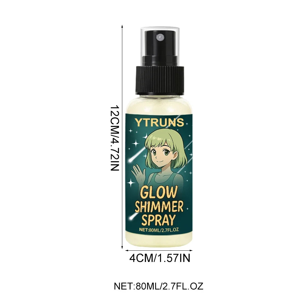 Glow Shimmer Spray for Face, Body & Hair – Glitter Highlight Mist