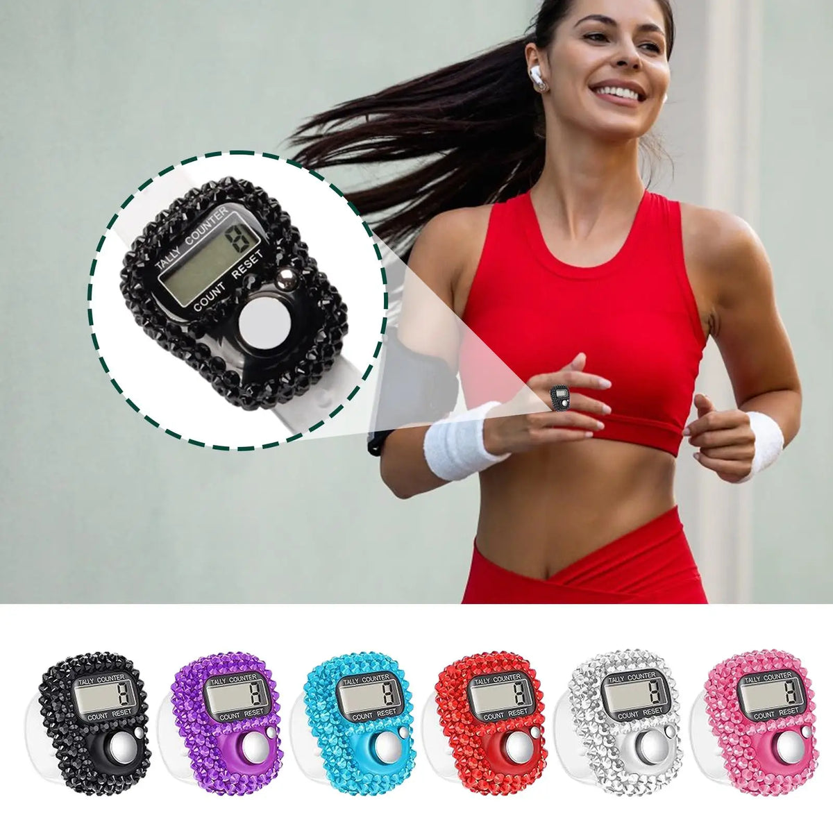 Finger Clickers Counting LCD Display Number Clicker Counter Screen