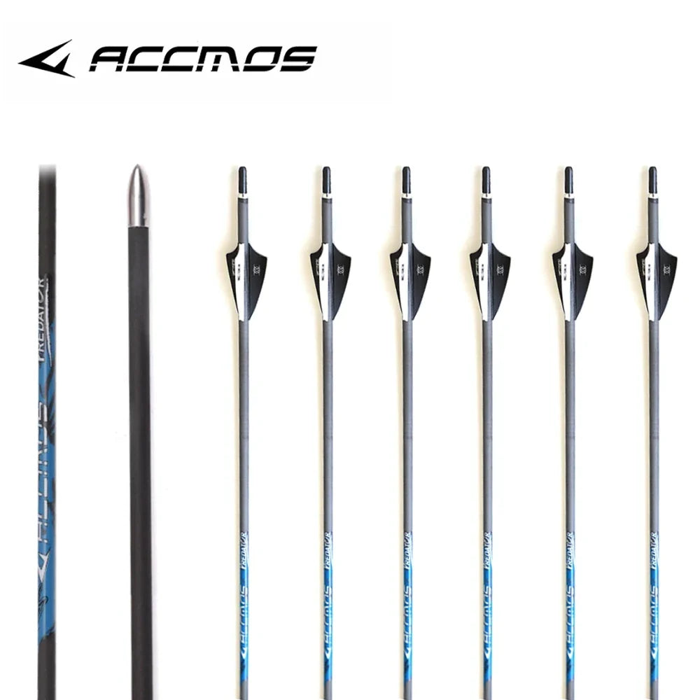 6 ID Pure Carbon Arrow Sp300 350 400 500 600 700 800 900 1000 Archery
