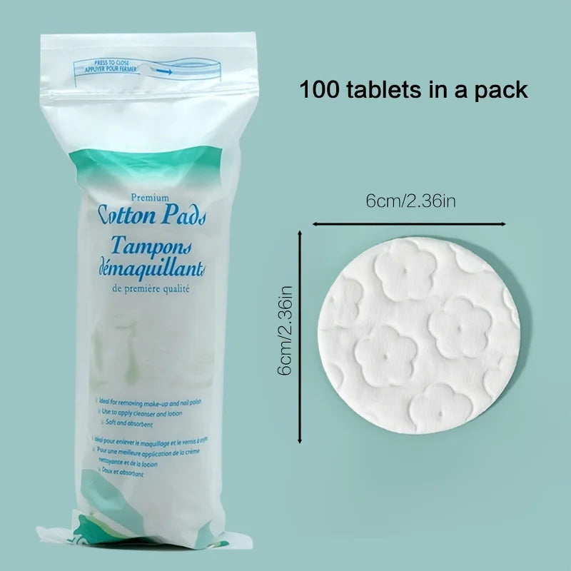 200pcs Disposable Double-Sided Cotton Makeup Remover Pads