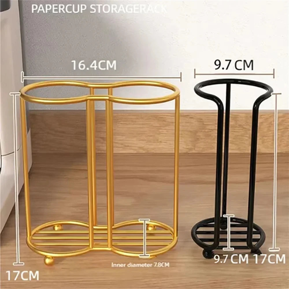 Metal Disposable Cup Dispenser Rack | Rust-Proof Organizer