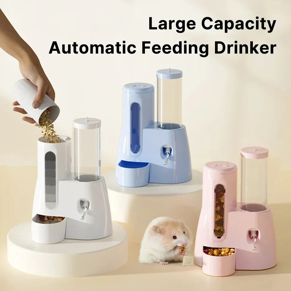 Hamster Water Feeder & Food Container for Small Animals