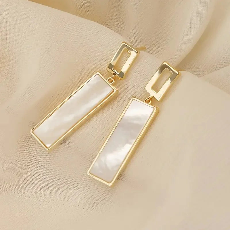 Huitan Geometric Drop Earrings – Women's Trendy Fashion Jewelry