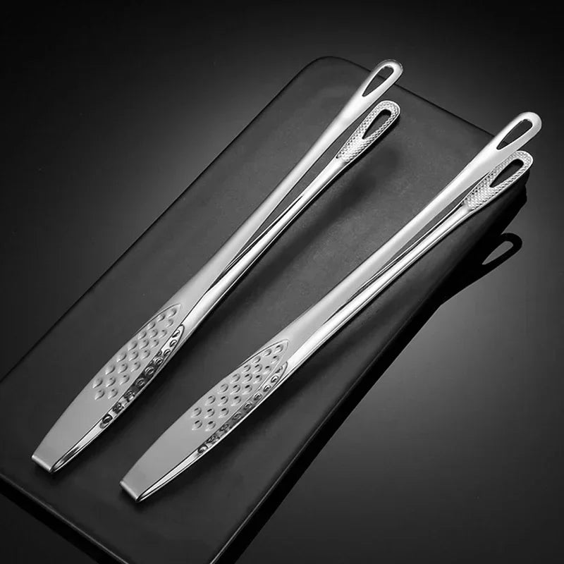 Stainless Steel Kitchen Tongs | BBQ Grill & Cooking Tweezers