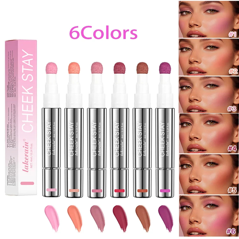 ibcccndc 6-Color Liquid Blush – All-Day Buildable Cheek Stain