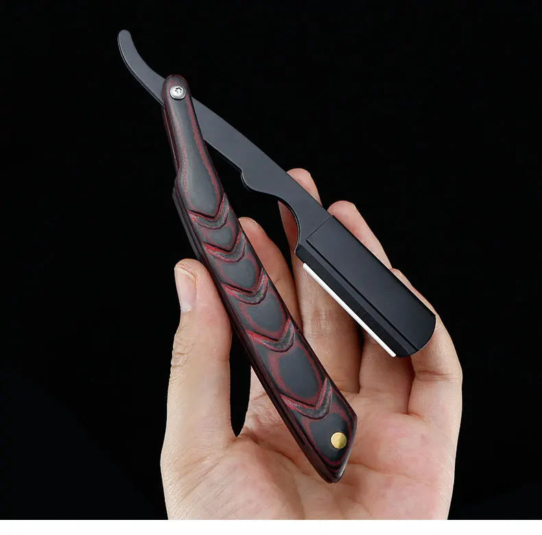 Men's Straight Edge Folding Razor – Stainless Steel Barber Shaver