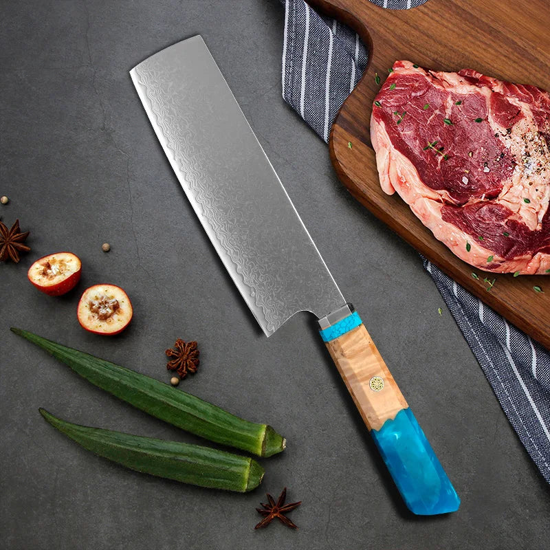 InLeung Damascus Steel Chef Knife – Handmade Japanese Kitchen