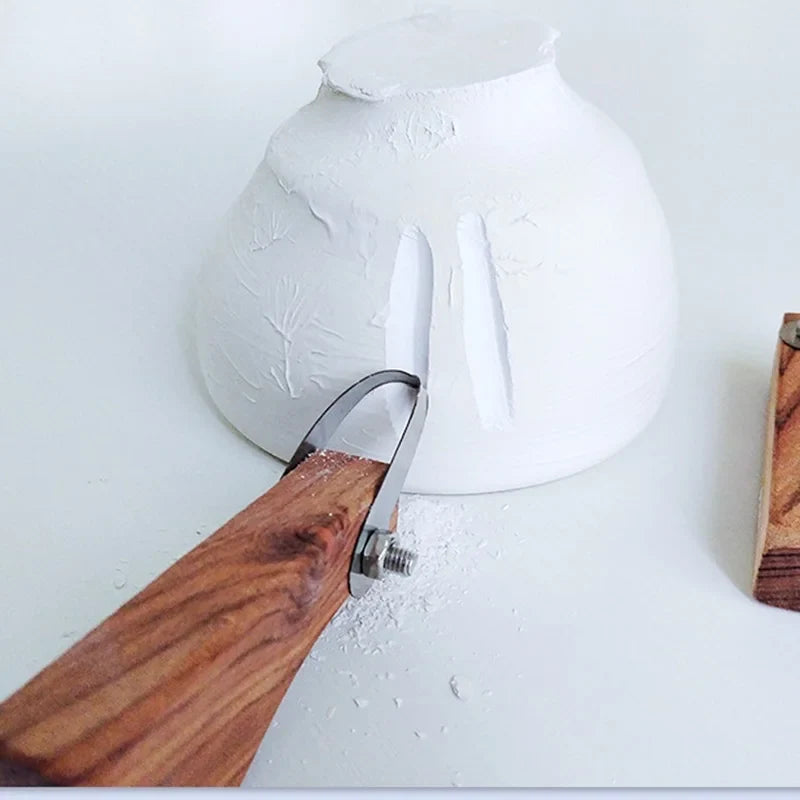 Wooden File Handle with Brass Collet Chuck for Needle Files