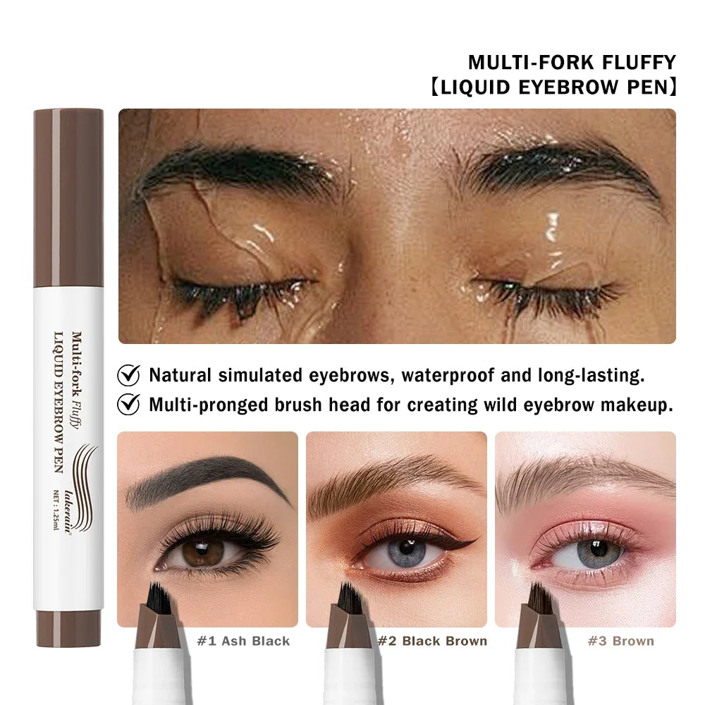 4D Multi-Fork Liquid Eyebrow Pen – Waterproof & Precise
