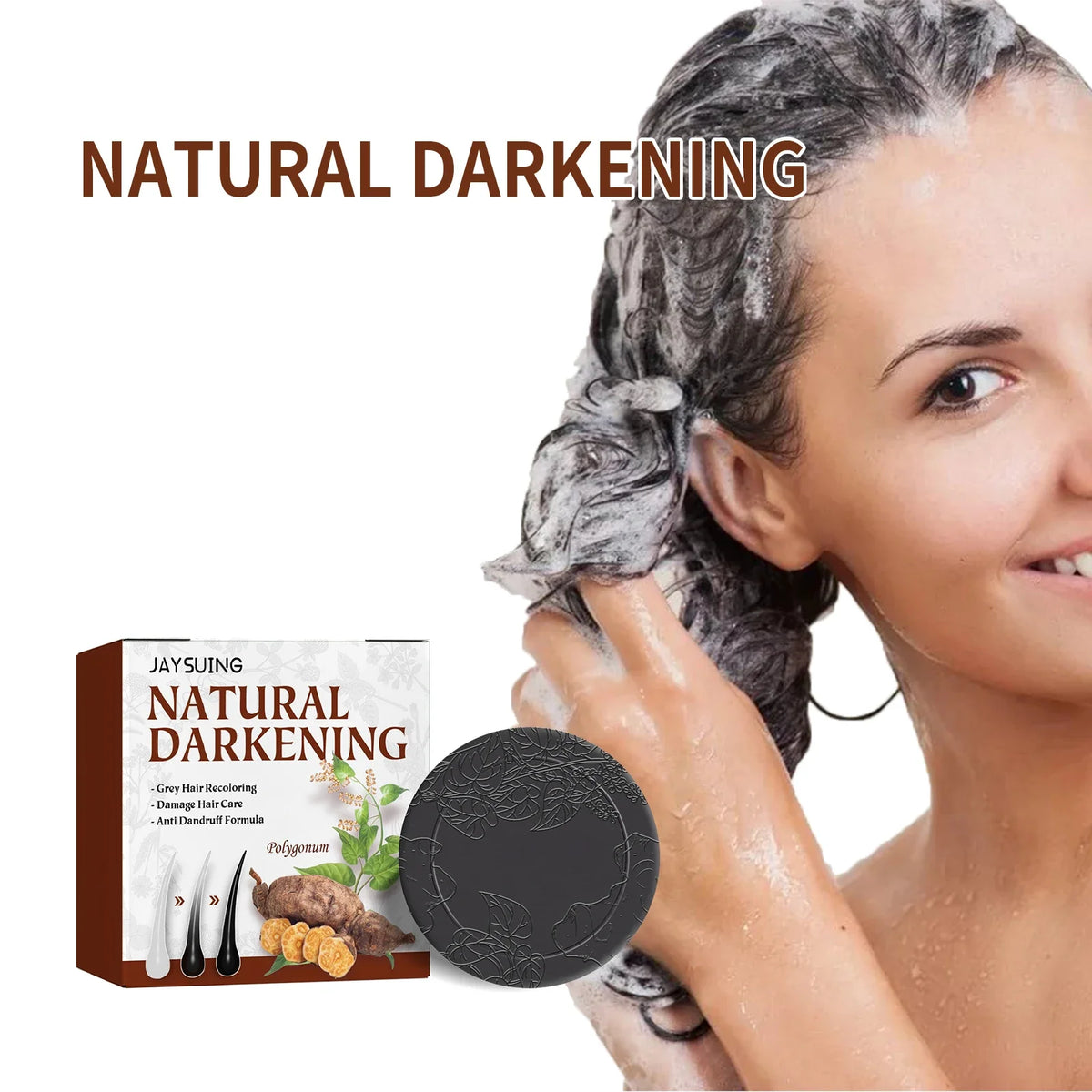 He Shou Wu Natural Darkening Shampoo Bar | 100g Hair Soap