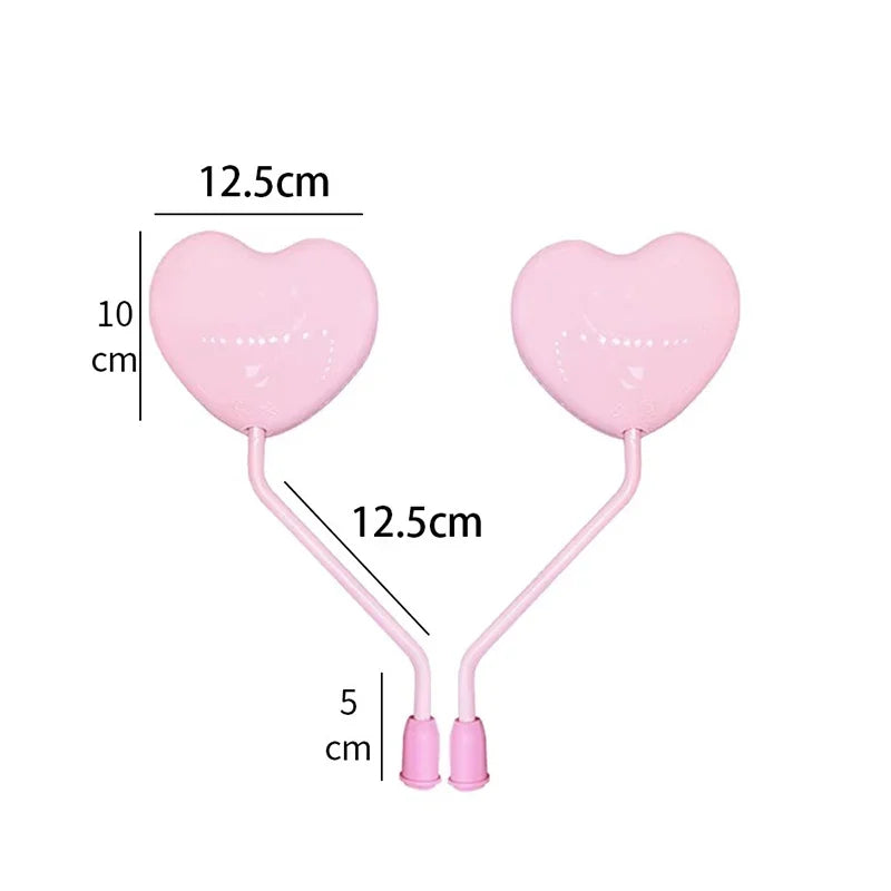 Heart Shaped HD Convex Rearview Mirror for Electric Cars – Pair