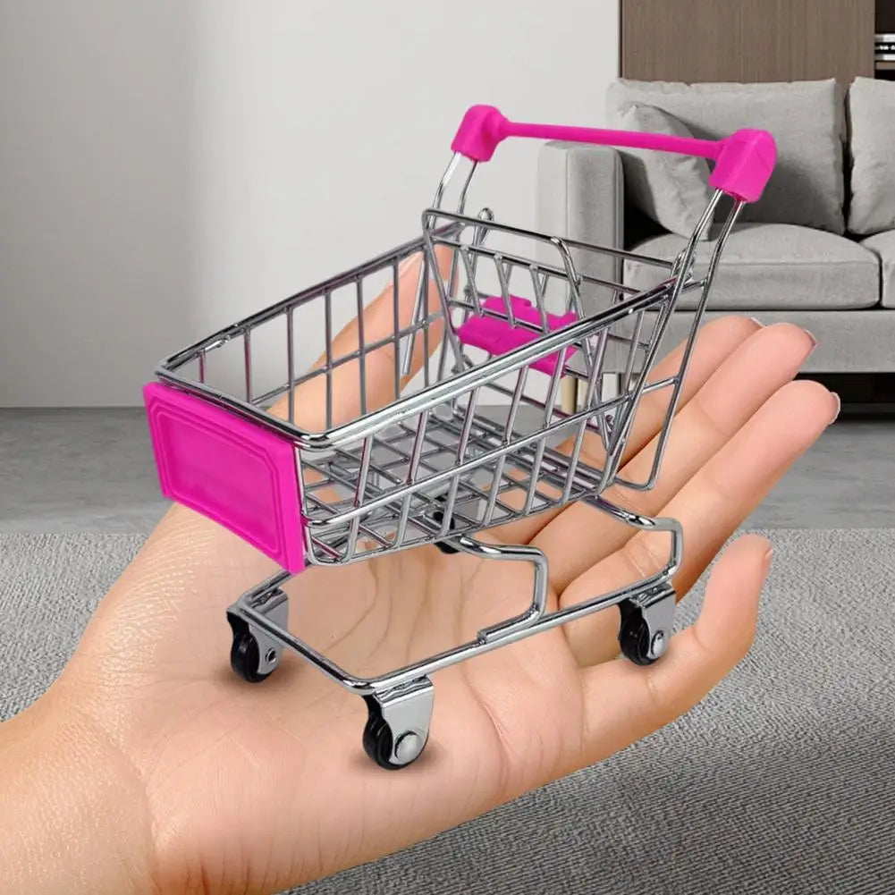 Metal Mini Toy Shopping Cart Realistic Supermarket Pretend Play Kids