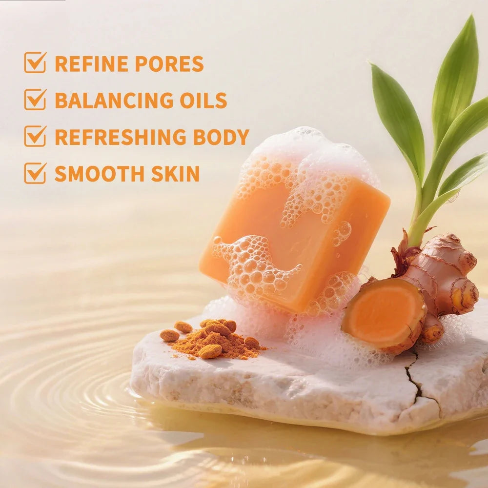 Handmade Turmeric Soap Bar – Face & Body Brightening Cleanser