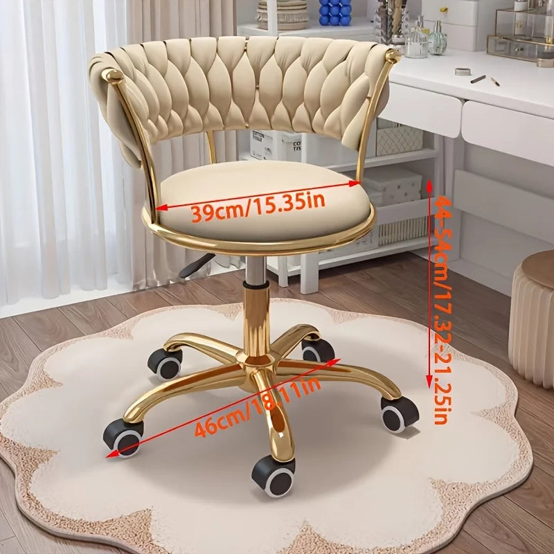 Swivel Vanity Stool – Adjustable Height Dressing Chair