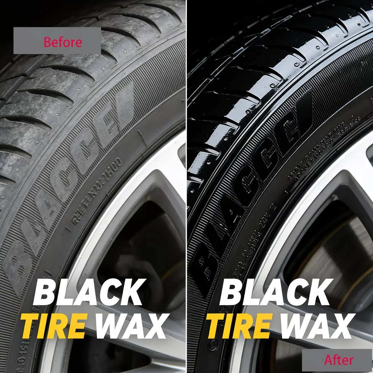 Black Tire Wax – Car Tire Polish, Cleaner & Long-Lasting Shine