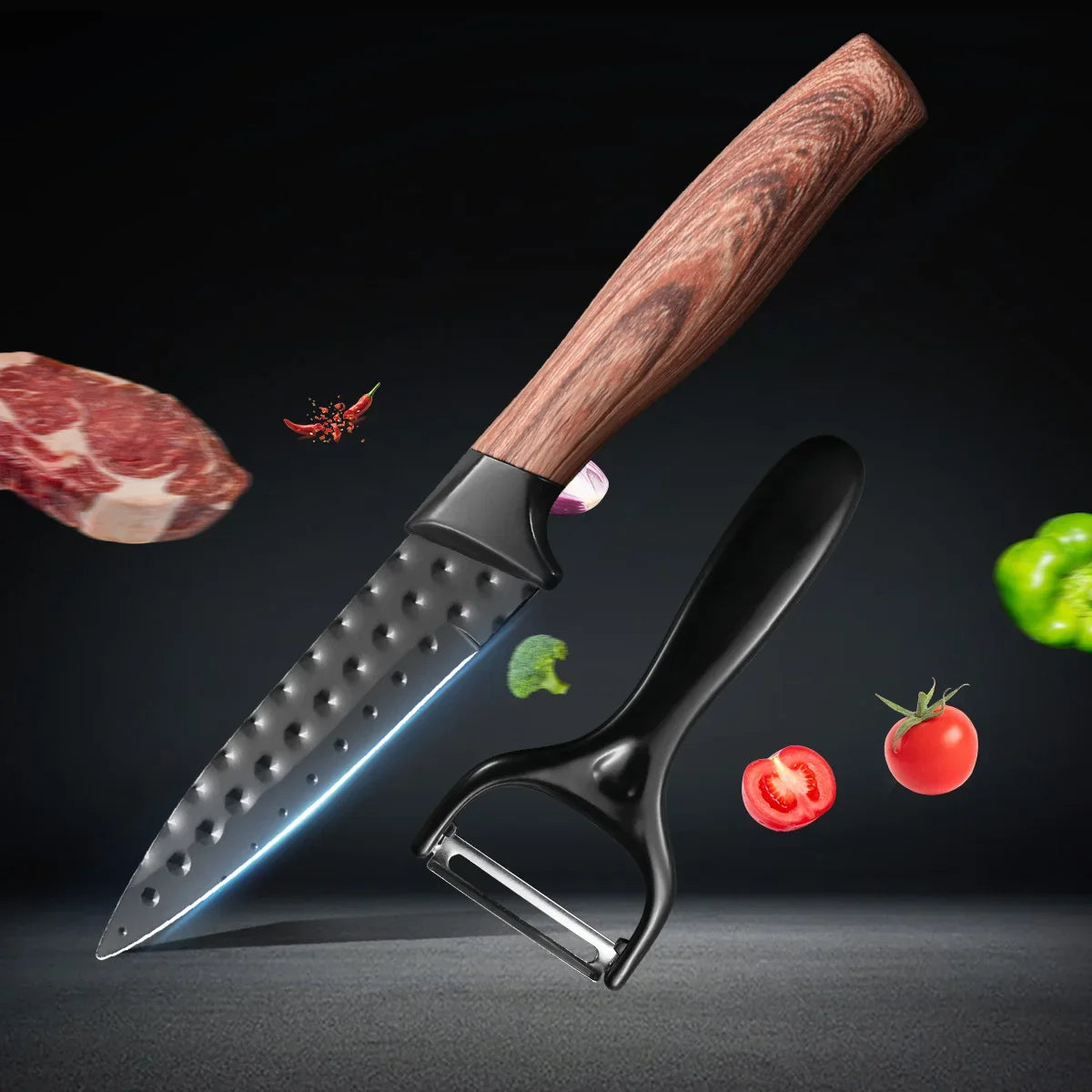 2-Piece Stainless Steel Paring & Fruit Knife Set | Non-Stick