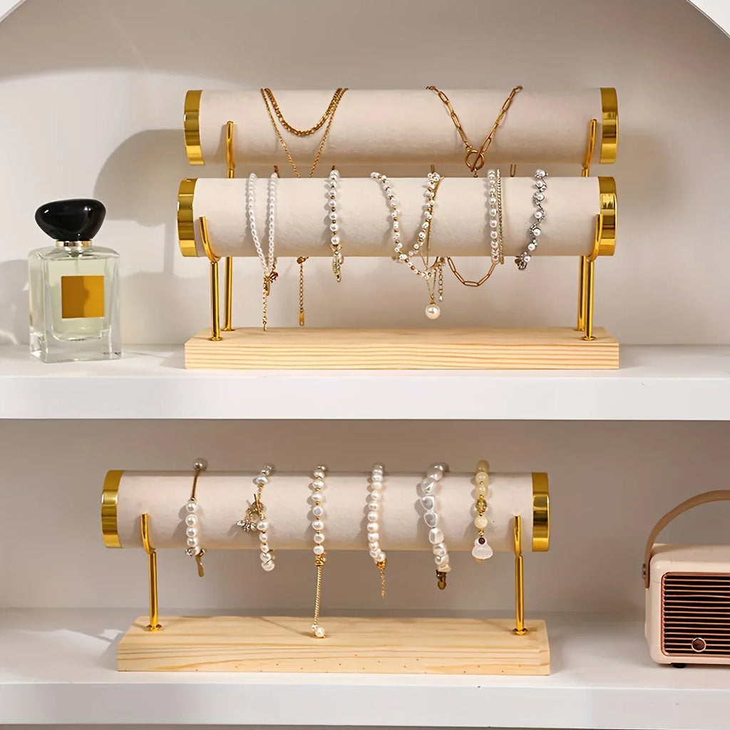 Step Velvet Necklace Bracelet Foot Chain Display Stand Desktop