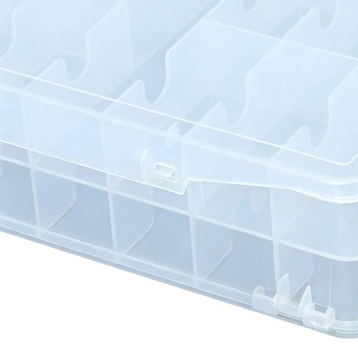 Clear Storage Boxes Double Sided Organizer Case Box Handle 46