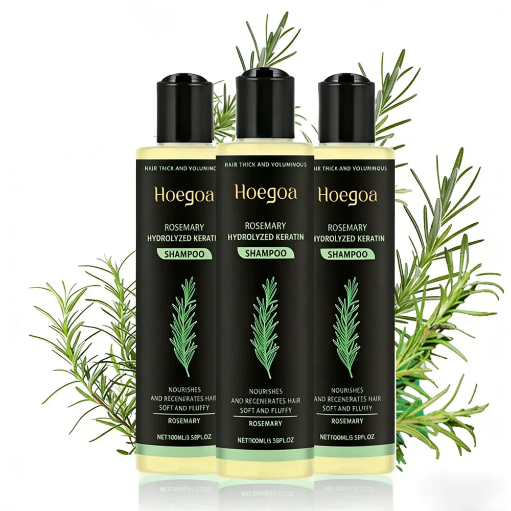 3-Pack Rosemary Hair Growth Shampoo – Thickening & Keratin Repair