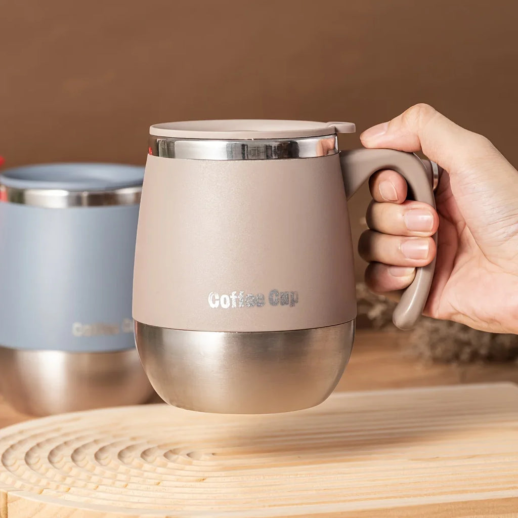 Stainless Steel Coffee Mug Lid Double Wall Insulated Travel Thermos