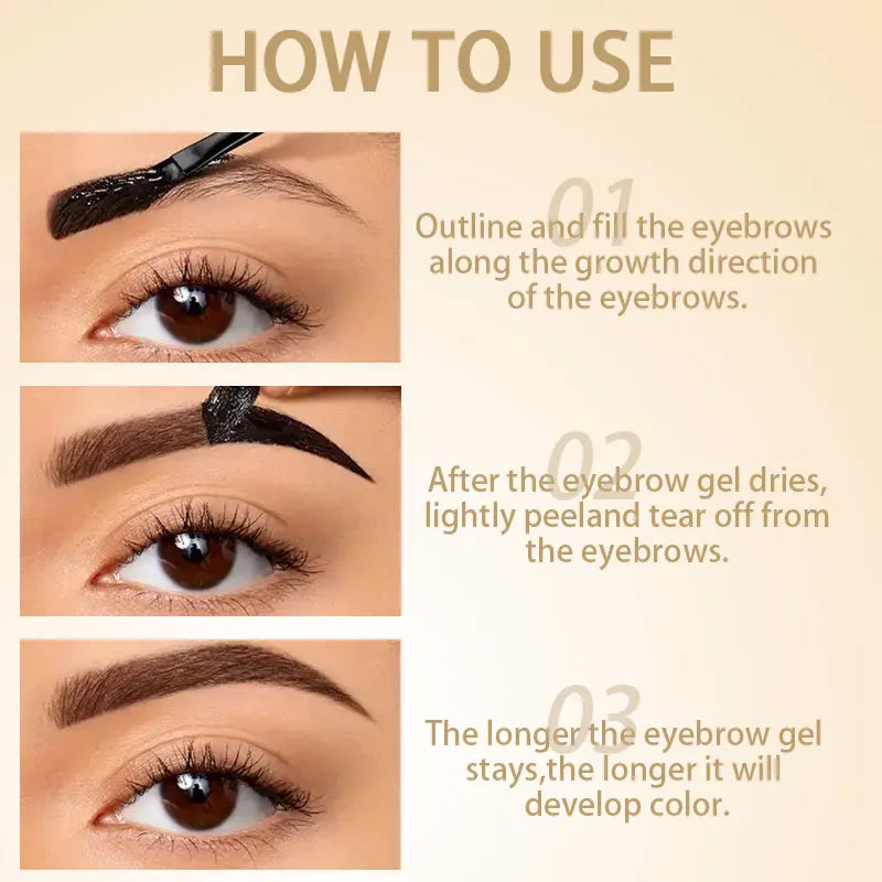 Waterproof Tear-Off Eyebrow Glue – 3D Natural Brows