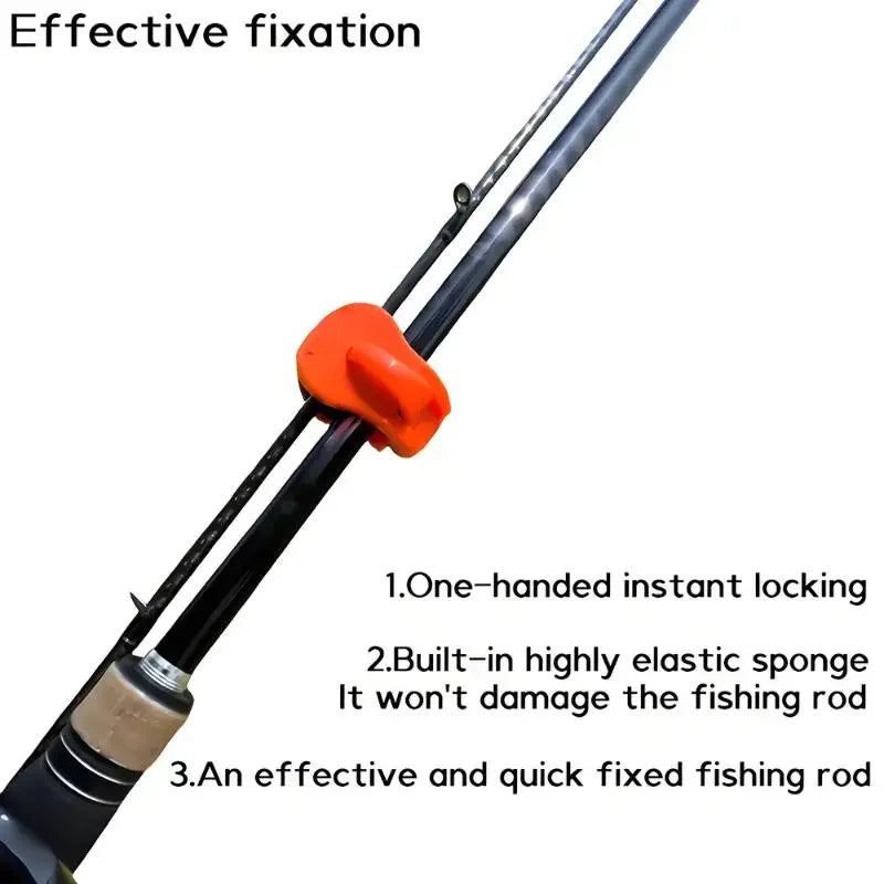 Quick-attach Fishing Rod Clip Tool-free 1-Hand Holder Freshwater Rods