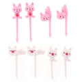 8-Piece Cute Animal Fruit Forks – Kids Bento & Party Picks