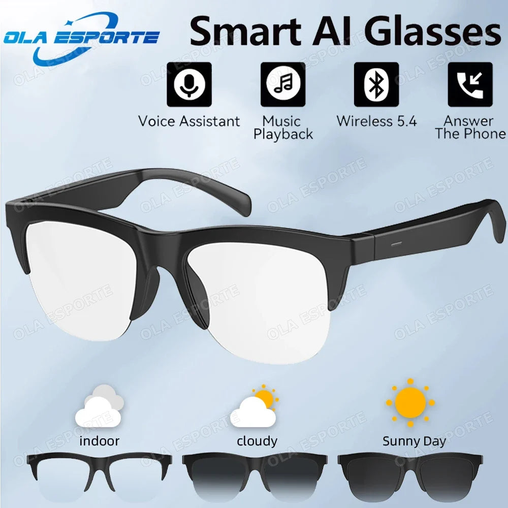 Smart Glasses Photochromic Bluetooth Wireless Hands-free