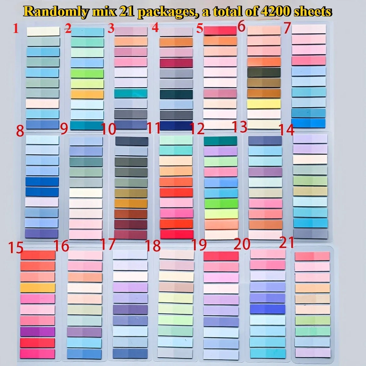 4200 Sheets Morandi Index Tabs – Transparent PET Sticky Notes