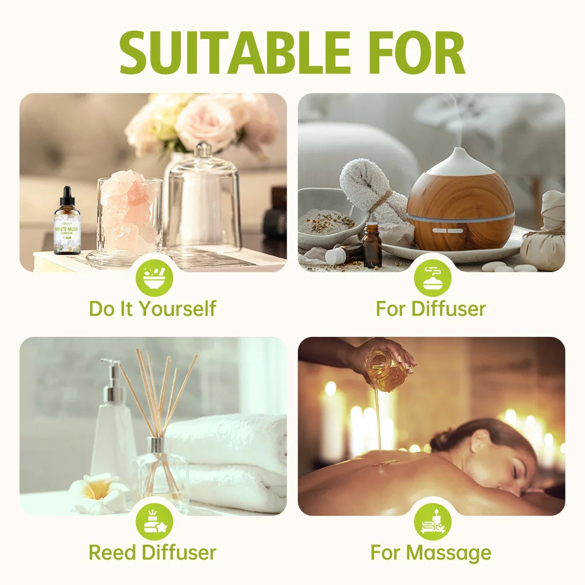 White Musk & Vanilla Essential Oil – Skin, Hair & Aromatherapy