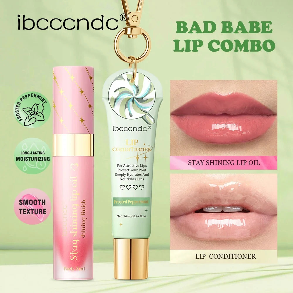 Lip Oil & Lipstick Set | Hydrating Gloss Duo 14ml+7ml