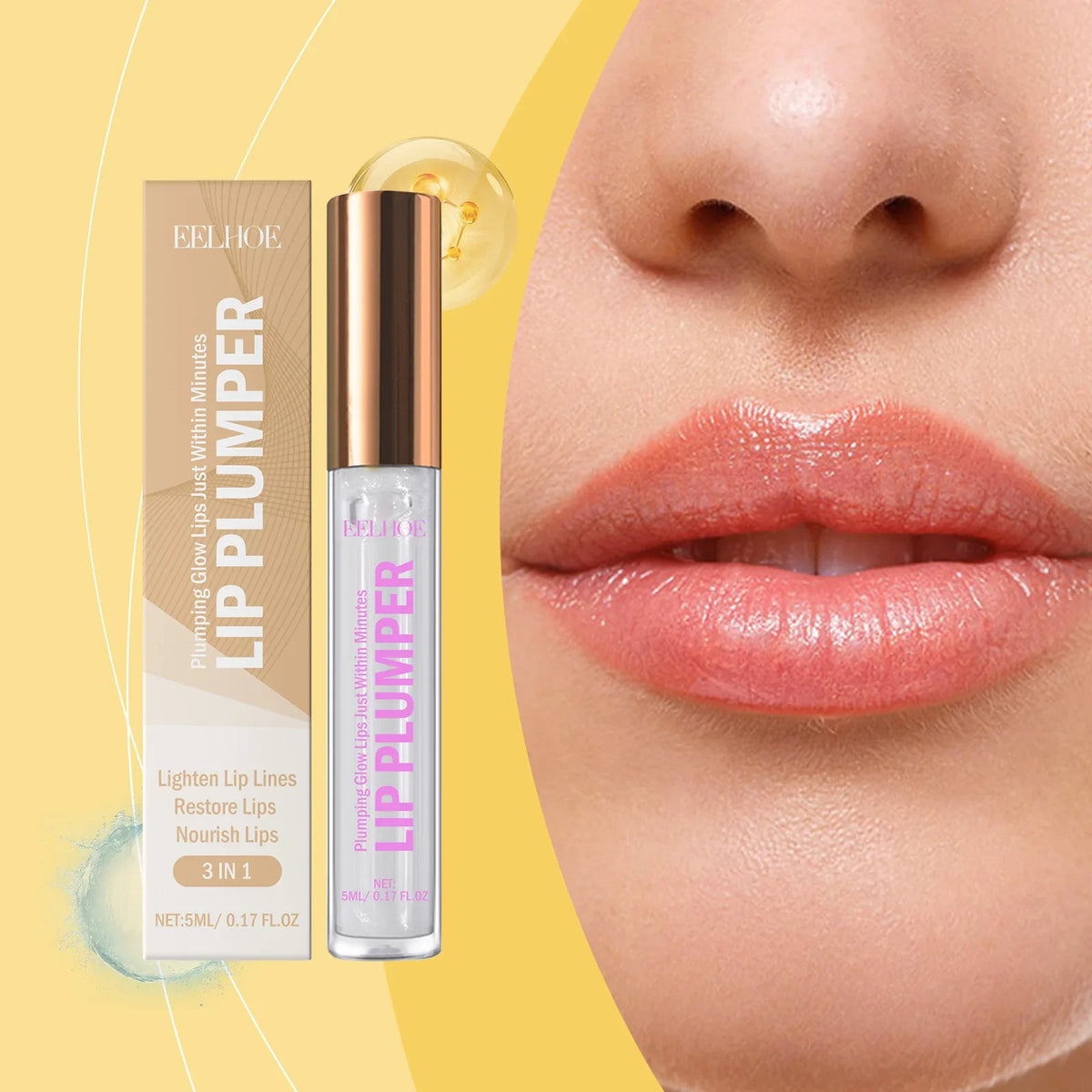 EELHOE Lip Plumper Oil – Volumising, Nourishing & Brightening