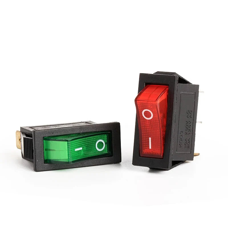 5-Pack KCD3 LED Rocker Switch ON/OFF 2/3 Position 16A 250V AC