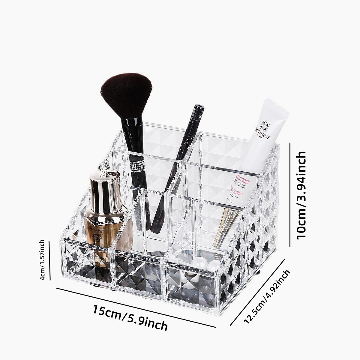 Acrylic Cosmetic Organizer Storage Box Lipstick Makeup Brushes Skin