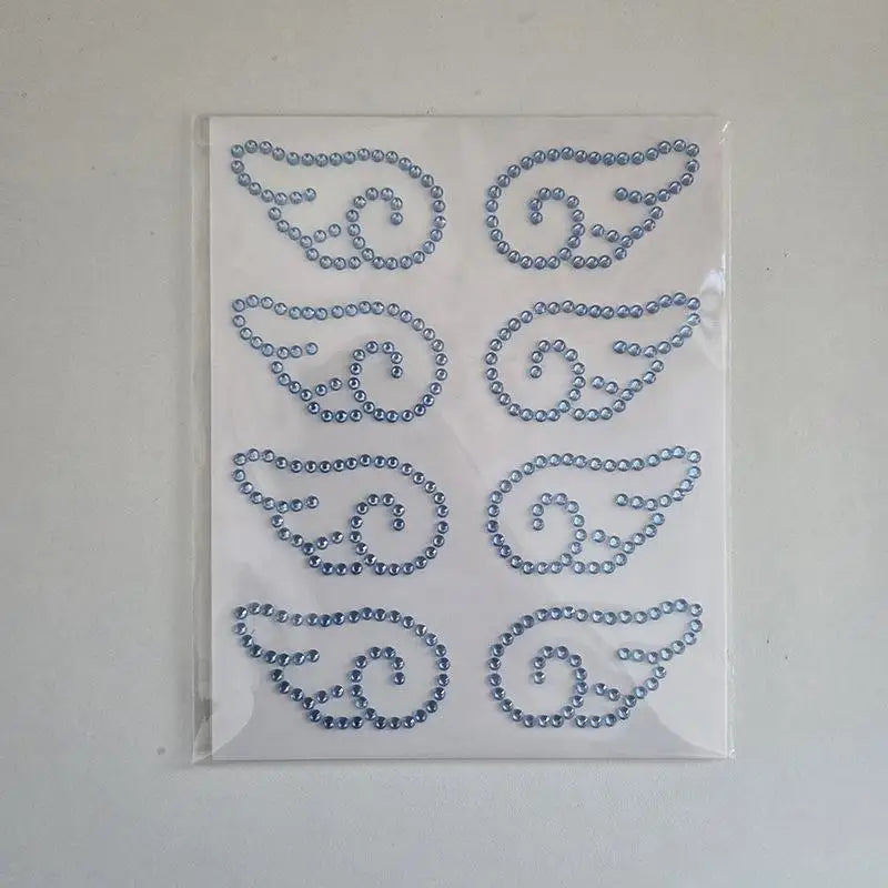 3D Angel Wings Rhinestone Crystal Stickers – Self-Adhesive DIY