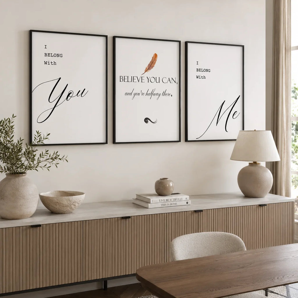 Nordic Inspirational Quote Canvas Wall Art | Minimalist Poster