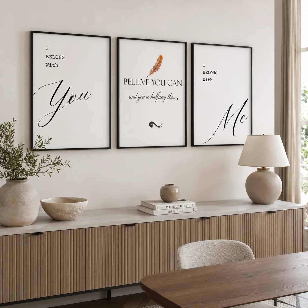 Nordic Inspirational Quote Canvas Wall Art | Minimalist Poster