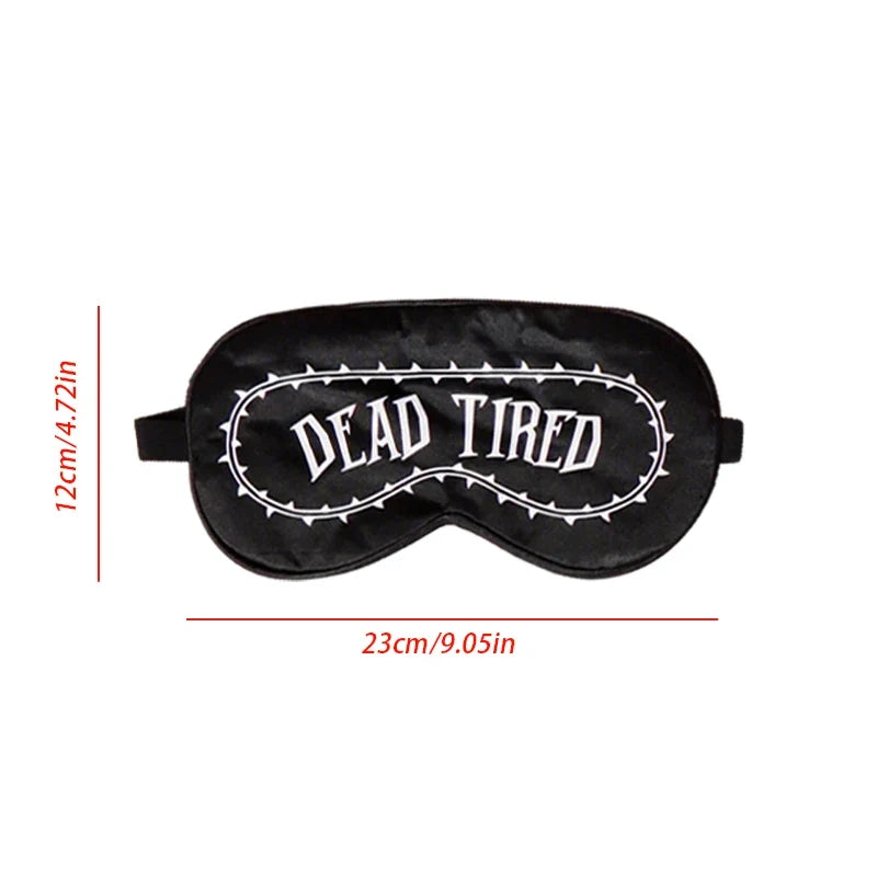 Gothic Black Halloween Eye Mask with Adjustable Strap
