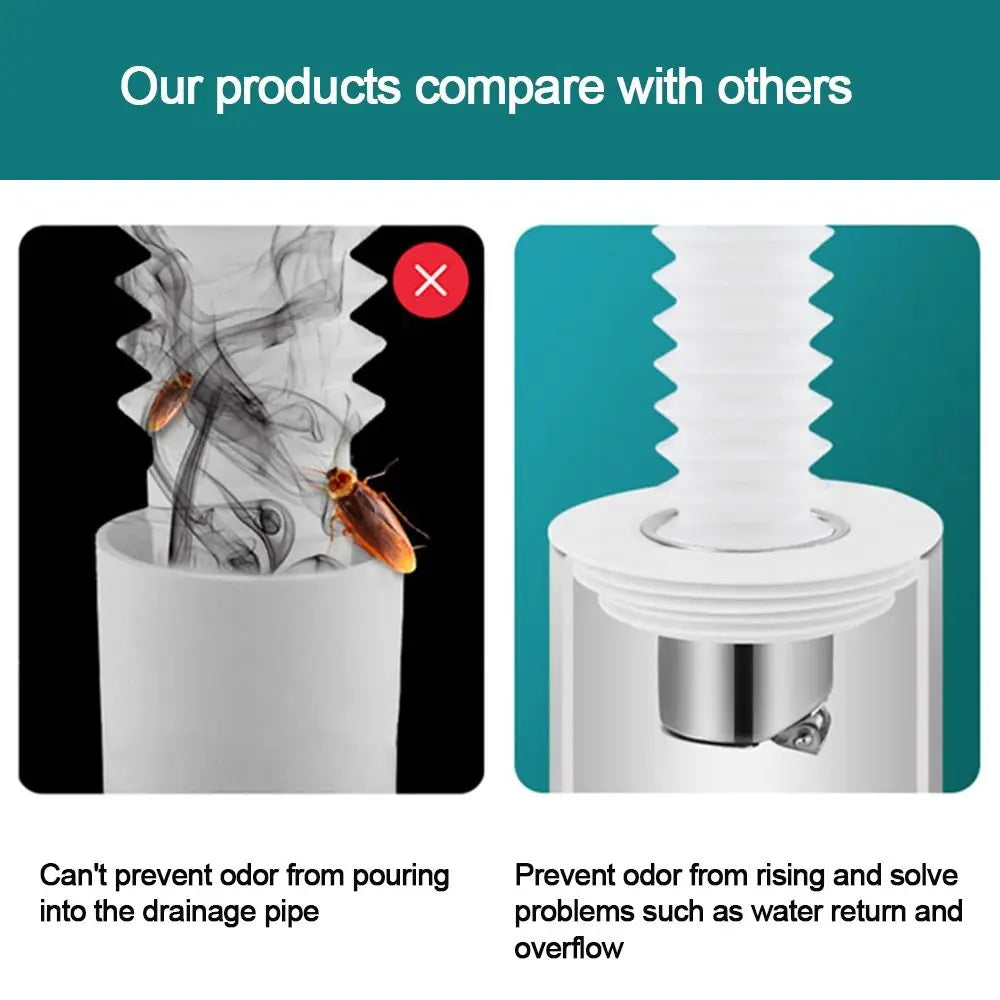 Kitchen Bathroom Accessories Stopper Sewer One Way Valve Shower