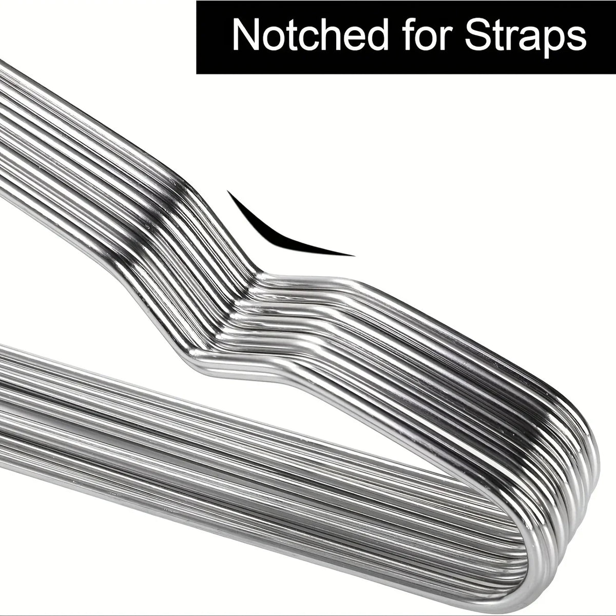 30 Heavy Duty Stainless Steel Hangers Ultra Thin Space Saving Clothes